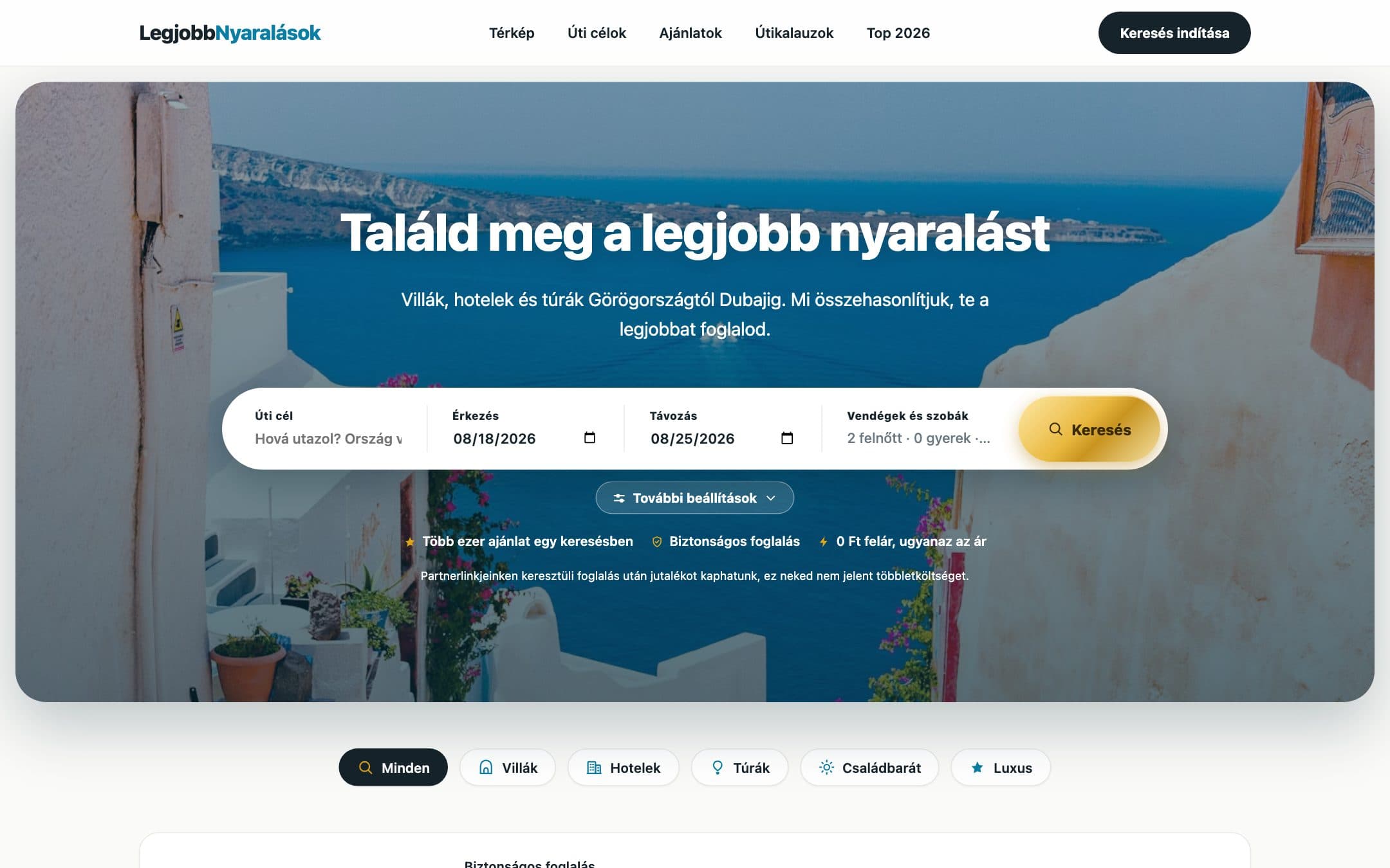 legjobbnyaralasok.hu - A legjobb nyaralások, egy helyen.