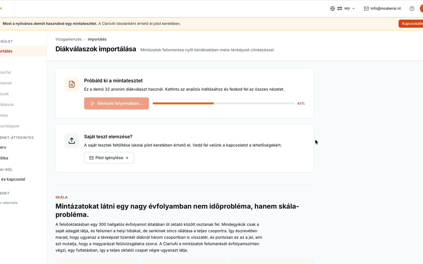 ClarixAI · misconception-pattern radar for teachers