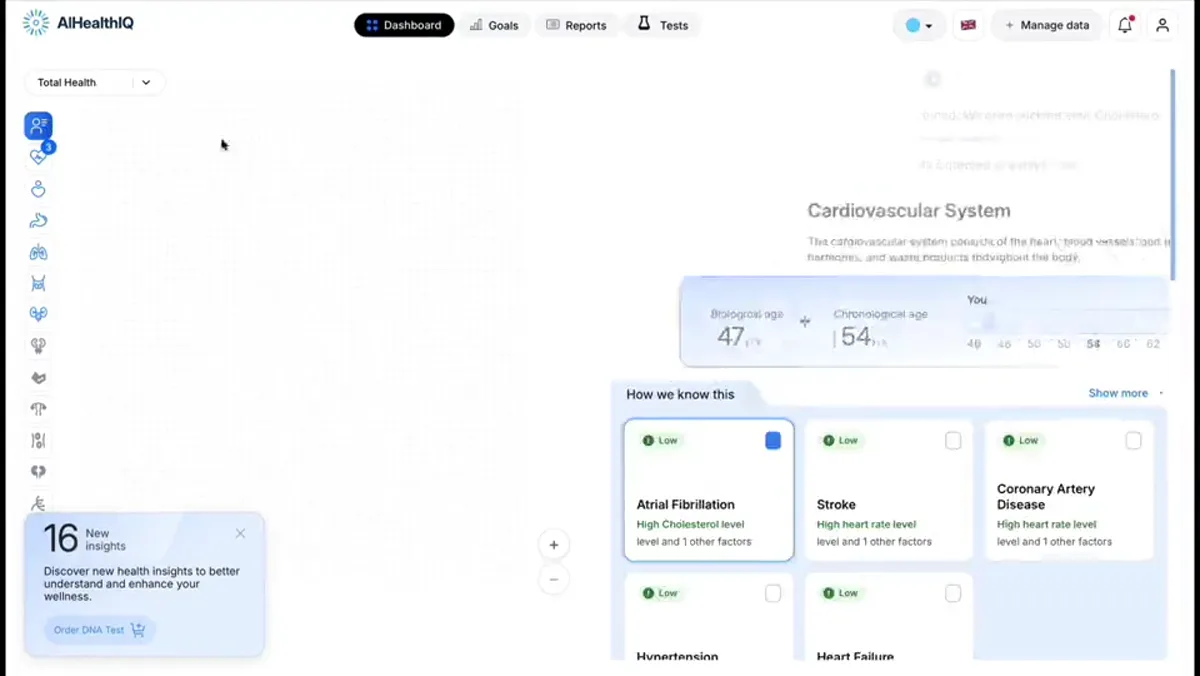 AIHealthIQ — Használat közben