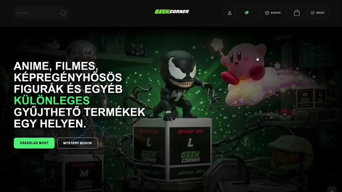 GeekCorner — Nyitóképernyő