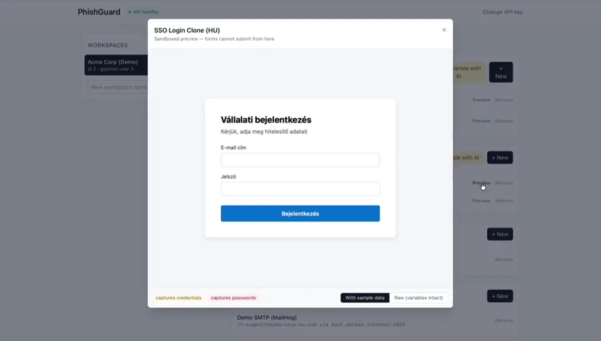 PhisGuard — Használat közben