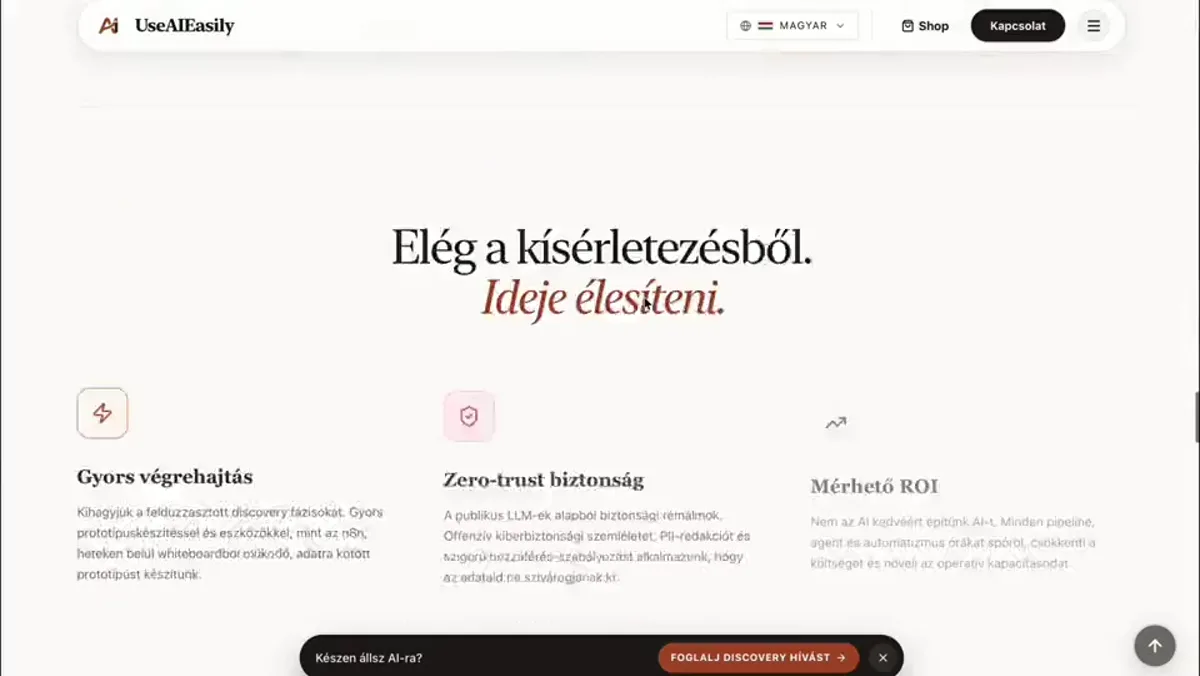 Use AI Easily — Nyitóképernyő